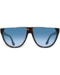 Victoria Beckham - Tortoiseshell-Frame Shield Sunglasses - Lyst