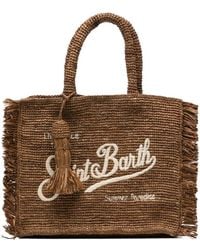 MC2 Saint Barth - Colette Fringed Raffia Tote Bag - Lyst