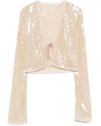 Oséree - Marylin Sequin Tie Top - Lyst
