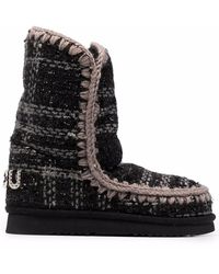 Mou - Tartan Calf-Length Boots - Lyst