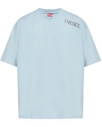 DIESEL - T-Shirt Met Geborduurd Logo - Lyst