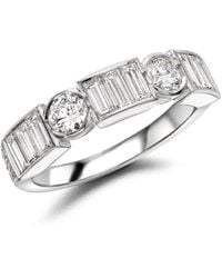 Pragnell - Platinum Antrobus Diamond Half Eternity Ring - Lyst