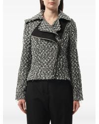 Lanvin - Tweed Double Zipper Jacket - Lyst