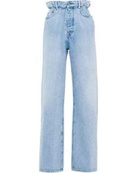 Miu Miu - High-waisted Straight-leg Jeans - Lyst