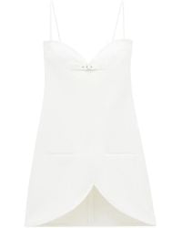 Courreges - Ellipse Crinkled Mini Dress - Lyst