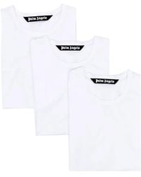 Palm Angels - Plain Stretch-Cotton T-Shirt - Lyst
