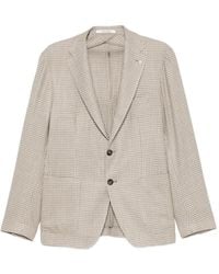 Tagliatore - Houndstooth-Pattern Single-Breasted Blazer - Lyst