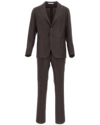 Tagliatore - Traje A Rayas Diplomáticas Con Bolsillos De Parche - Lyst
