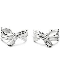 Missoma - X Markgong Bow Half-Hoop Earrings - Lyst