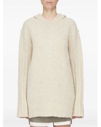 Rick Owens - Oversized Chunky-Knit Hooded Sweater - Lyst