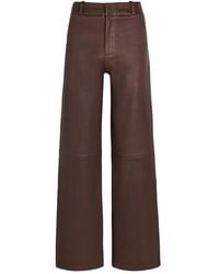 Arma - Marina Wide-Leg Leather Trousers - Lyst