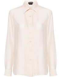 Tom Ford - Pleat-detail Silk Shirt - Lyst