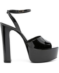 Saint Laurent - Sexy 95 Patent Platform Sandal - Lyst