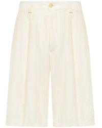 Laneus - Buttoned Flap-Pocket Shorts - Lyst