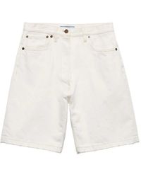 Prada - Old Denim Bermudas - Lyst
