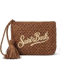 MC2 Saint Barth - Logo-Embroidered Clutch Bag - Lyst