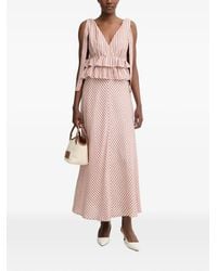 Pedro Del Hierro Madrid - Robe Volantée À Rayures - Lyst