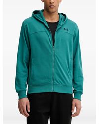 Under Armour - Rival Zip-Up Logo-Embroidered Hoodie - Lyst