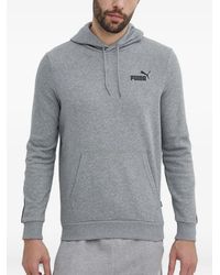 PUMA - Logo-Print Drawstring Hoodie - Lyst