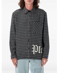 Pleasures - Camicia A Maniche Lunghe Con Logo Ricamato - Lyst