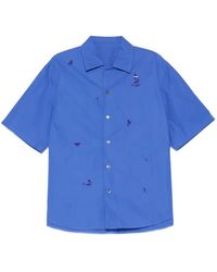 CROQUIS - Eyelet-Embroidery Short-Sleeve Shirt - Lyst