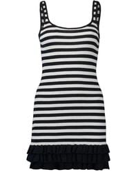 Brandon Maxwell - The Sutter Striped Mini Dress - Lyst