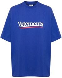 Vetements - T-shirt en coton à logo imprimé - Lyst