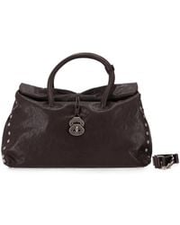 Zanellato - Dotta Tobacco Xl Studded Leather Tote Bag - Lyst