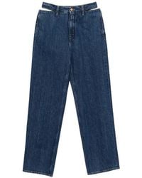 Jil Sander - Jean À Découpes Et Passants De Ceinture - Lyst