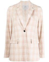 Woolrich - Seersucker Double-Breasted Check Blazer - Lyst