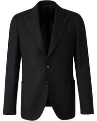 Lardini - Two-Button Herringbone Blazer - Lyst