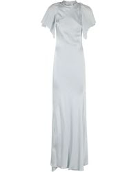 Amen - Satin Maxi Dress - Lyst