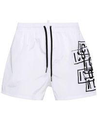 DSquared² - Badeshorts mit Icon Stamps-Print - Lyst
