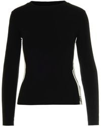Elisabetta Franchi - Trui Met Gestreept Detail En Lange Mouwen - Lyst