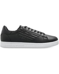 EA7 - Baskets En Cuir À Logo Strassé - Lyst