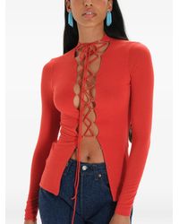 MANURI - Jamie Lace-Up Top - Lyst