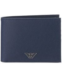 Emporio Armani - Logo-Plaque Bifold Wallet - Lyst