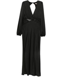 Twinset - Lace-Insert Open-Back Maxi Dress - Lyst