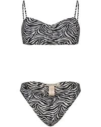 Paramidonna - Chica Zebra Print Two Piece Swimsuit - Lyst