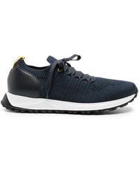 Doucal's - Lace-Up Knitted Sneakers - Lyst
