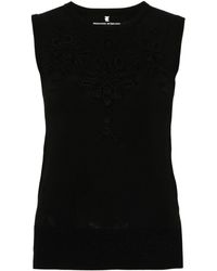 Ermanno Scervino - Broderie-anglaise Fine-knit Top - Lyst
