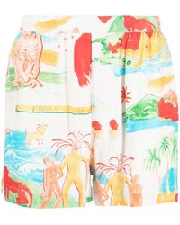 Endless Joy - Bermudas Con Estampado Far Away Places - Lyst