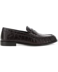 Jeffrey Campbell - Stallone Crocodile-Effect Penny Loafers - Lyst