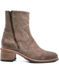 KING TARTUFOLI - 55Mm Zip-Detail Block-Heel Boots - Lyst