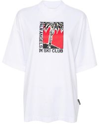 Palm Angels - T-shirt Palm Ski Club en coton - Lyst