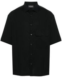 Emporio Armani - Camisa con cuello italiano - Lyst