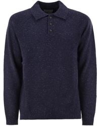 MC2 Saint Barth - Alfie Wool-Blend Donegal Knit Polo - Lyst