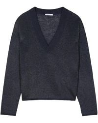 Patrizia Pepe - Ribbed-Knit V-Neck Sweater - Lyst