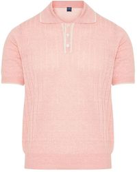 Fedeli - Ribbed-Knit Polo Shirt - Lyst