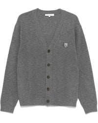 Maison Kitsuné - Maison Kitsune 'fox Head Wool Cardigan - Lyst
